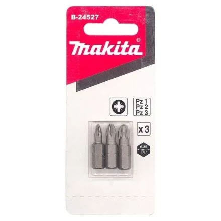Биты Makita PZ1,2,3 25мм 3шт (B-24527) купить в Уфе