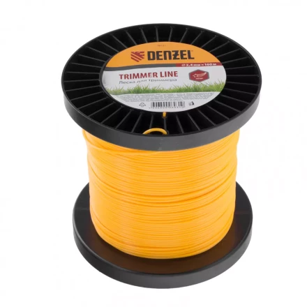 Леска для триммера звезда  2,4 мм 160 м на Din катушке Россия Denzel 96131 купить в Уфе