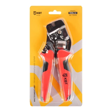 Пресс-клещи КВТ ПКВк-6т для опрессовки втулочных наконечников до 6 мм (102038) купить в Уфе