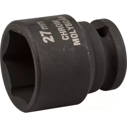 Торцовая головка KRAFTOOL &quot;INDUSTRIE QUALITAT&quot; ударная (1/2&quot;), FLANK, Cr-Mo, фосфатированная, 27 мм 27940-27_z01 купить в Уфе