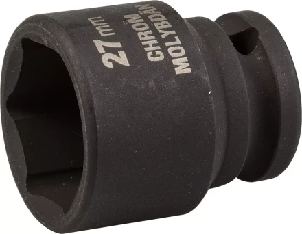 Торцовая головка KRAFTOOL &quot;INDUSTRIE QUALITAT&quot; ударная (1/2&quot;), FLANK, Cr-Mo, фосфатированная, 27 мм 27940-27_z01 купить в Уфе