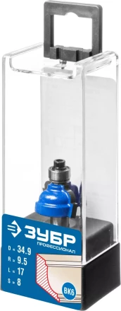 ЗУБР 34.9 x 19 мм, радиус 9.5 мм, фреза кромочная калевочная №7, Профессионал (28709-34.9) купить в Уфе