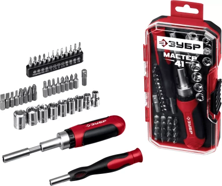ЗУБР Мастер 41, 41 шт, набор: отвертка с насадками (25042) купить в Уфе