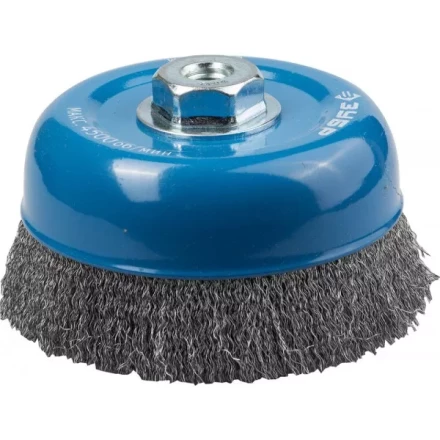 ЗУБР &quot;ПРОФЕССИОНАЛ&quot;. Щетка чашечная для УШМ, витая стальная проволока 0,3мм, 150ммхМ14 35261-150_z02 купить в Уфе