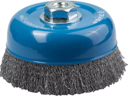 ЗУБР &quot;ПРОФЕССИОНАЛ&quot;. Щетка чашечная для УШМ, витая стальная проволока 0,3мм, 150ммхМ14 35261-150_z02 купить в Уфе
