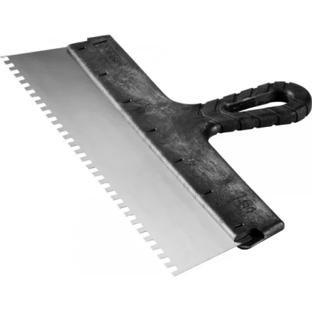 Шпатель ЗУБР &quot;СТАНДАРТ&quot; фасадный, стальное полотно, 350мм, зуб 6х6 10053-35 купить в Уфе