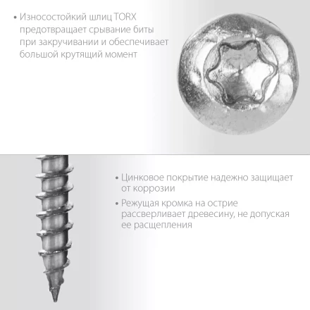 ЗУБР СПК, 60 х 5 мм, TX20, цинк, 140 шт, саморез для перфорированного крепежа, Профессионал (30061-50-60) купить в Уфе