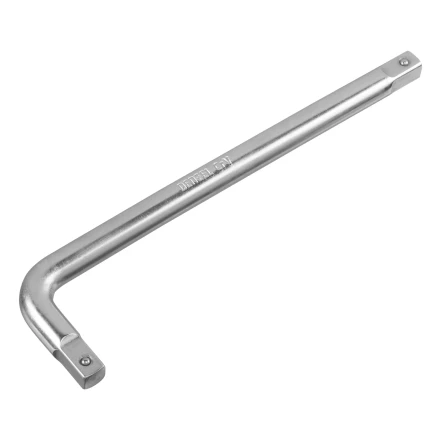 Вороток Г-образный, 200*50 мм, квадрат 3/8", CrV, матовый хром Denzel 14062 купить в Уфе