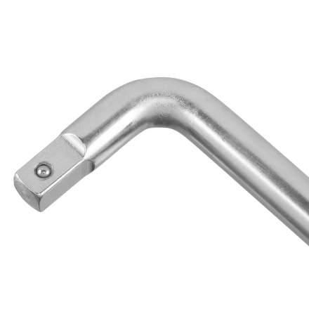 Вороток Г-образный, 200*50 мм, квадрат 3/8", CrV, матовый хром Denzel 14062 купить в Уфе