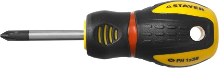 Отвертка STAYER &quot;PROFESSIONAL&quot; &quot;PROTech&quot;, двухкомп рукоятка, намагниченная, Cr-Mo, PH1x38мм 25132-1-38_z02 купить в Уфе