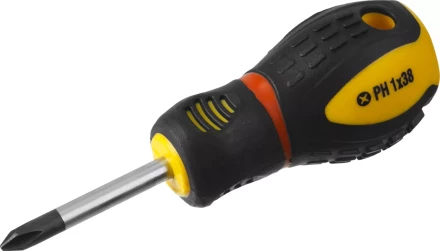 Отвертка STAYER &quot;PROFESSIONAL&quot; &quot;PROTech&quot;, двухкомп рукоятка, намагниченная, Cr-Mo, PH1x38мм 25132-1-38_z02 купить в Уфе