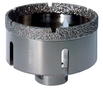 Коронка алмазная по керамограниту D 83 мм для УШМ сух. рез Энкор 48318 купить в Уфе