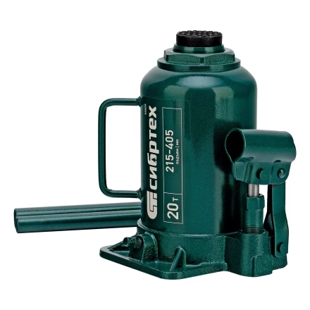 Домкрат гидравлический бутылочный Сибртех 50809, 20 т, 215-405 мм купить в Уфе