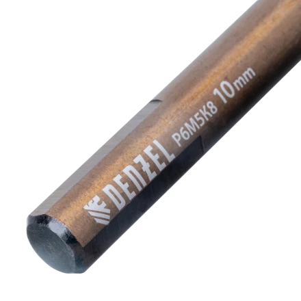 Набор сверл по металлу Denzel 723008, 1-10 мм, Р6М5К8-TiN, Golden Tip, 19 шт купить в Уфе