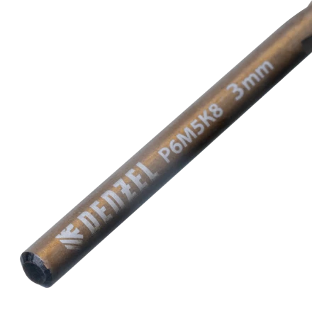 Набор сверл по металлу Denzel 723008, 1-10 мм, Р6М5К8-TiN, Golden Tip, 19 шт купить в Уфе