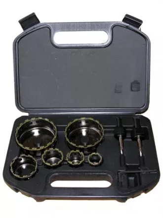 Набор коронок алмазных по керамограниту мокрый рез 9 предметов Энкор 9457 купить в Уфе