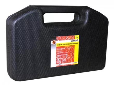 Набор коронок алмазных по керамограниту мокрый рез 9 предметов Энкор 9457 купить в Уфе