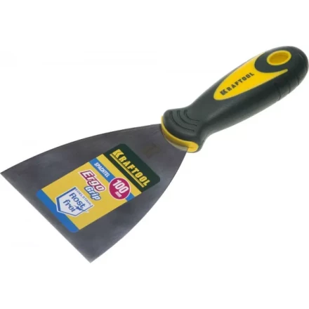 Шпательная лопатка KRAFTOOL с 2-компонент ручк, профилиров нержав полотно, 100мм 10035-100 купить в Уфе