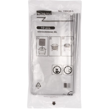 Мешок полиэтиленовый 45л. для DVC860L/DVC864L 10шт. , Makita 195432-5 купить в Уфе