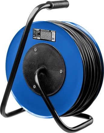 Удлинитель на катушке &quot;КГ 325&quot;, 50 м, 4000 Вт, 4 гнезда, IP44, КГ 3х2,5 кв мм, ЗУБР 55079-50 купить в Уфе