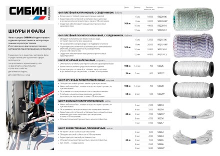 Шнур кручёный капроновый СИБИН, диаметр - 2 мм, длина - 50 м (катушка), 70 кгс 50527 купить в Уфе
