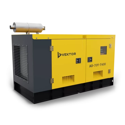 Дизельный генератор Vektor AD-70Y-T400 в шумозащитном кожухе с АВР купить в Уфе