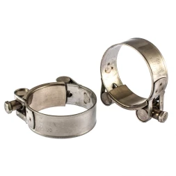 Хомуты металлические силовые 52-55 мм ширина 22 мм шарнирный W4 2 шт Сибртех 475413