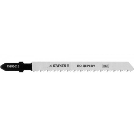 Полотна STAYER &quot;PROFI&quot;, T101B, для эл/лобзика, HCS, по дереву, ДСП, ДВП, EU-хвост., шаг 2,5мм, 75мм, 2шт 15990-2.5_z01 купить в Уфе