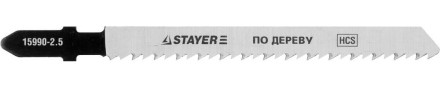 Полотна STAYER &quot;PROFI&quot;, T101B, для эл/лобзика, HCS, по дереву, ДСП, ДВП, EU-хвост., шаг 2,5мм, 75мм, 2шт 15990-2.5_z01 купить в Уфе