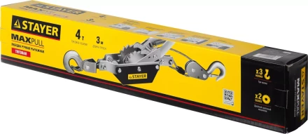 Лебедка STAYER &quot;MAXPull&quot; рычажная, тросовая, 4т/3м 4310-4 купить в Уфе