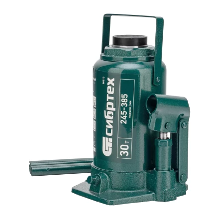 Домкрат гидравлический бутылочный Сибртех 50810, 30 т, 245-385 мм купить в Уфе