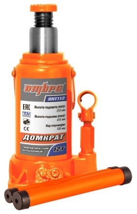 Домкрат бутылочный 12т подъем 210-415 мм OHT112 Ombra купить в Уфе
