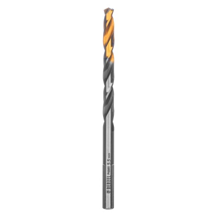 Сверло спиральное по металлу Denzel 5,5 x 93мм, Р6М5, Golden Tip, многогранная заточка, 718277 купить в Уфе