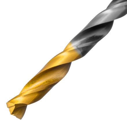 Сверло спиральное по металлу Denzel 5,5 x 93мм, Р6М5, Golden Tip, многогранная заточка, 718277 купить в Уфе