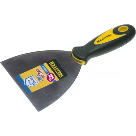 Шпательная лопатка KRAFTOOL с 2-компонент ручк, профилиров нержав полотно, 125мм 10035-125 купить в Уфе