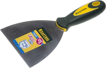 Шпательная лопатка KRAFTOOL с 2-компонент ручк, профилиров нержав полотно, 125мм 10035-125 купить в Уфе