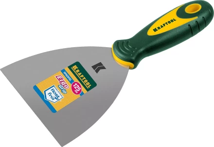 Шпательная лопатка KRAFTOOL с 2-компонент ручк, профилиров нержав полотно, 125мм 10035-125 купить в Уфе