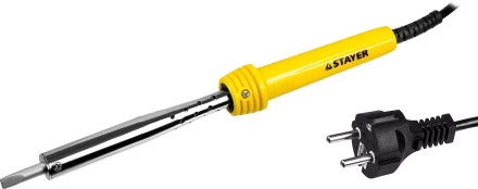 Паяльник STAYER &quot;MASTER&quot; с пластмассовой рукояткой и долговечным жалом, 80 Вт, клин 55305-80 купить в Уфе