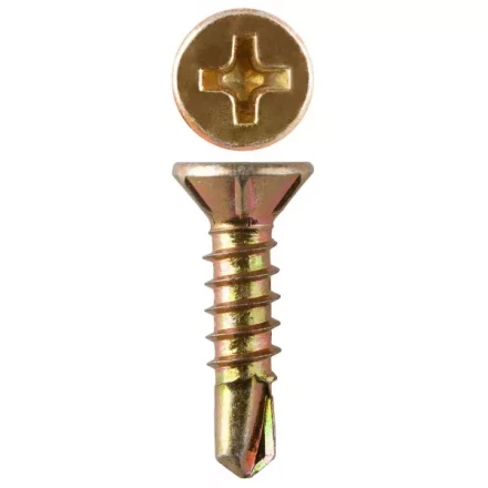 Саморезы ЗУБР &quot;МАСТЕР&quot; со сверлом для оконного профиля, жёлтопассивированные, 3.9x32мм, 6500шт 4-300230-39-032 купить в Уфе