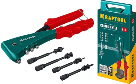 Комбинированные заклепочники, KRAFTOOL Combo2-M6 31180 31180 купить в Уфе
