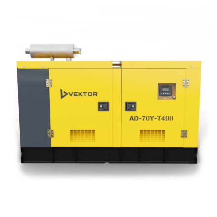 Дизельный генератор Vektor AD-70Y-T400 в шумозащитной кожухе купить в Уфе