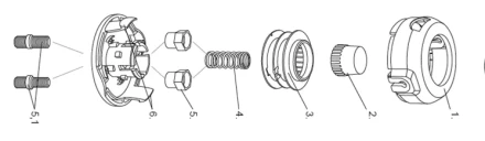 Катушка универ. триммер. гайка М8,гайка М10, винт М8-М10, лев. резьба,шаг 1,25 мм  DENZEL 96312 купить в Уфе