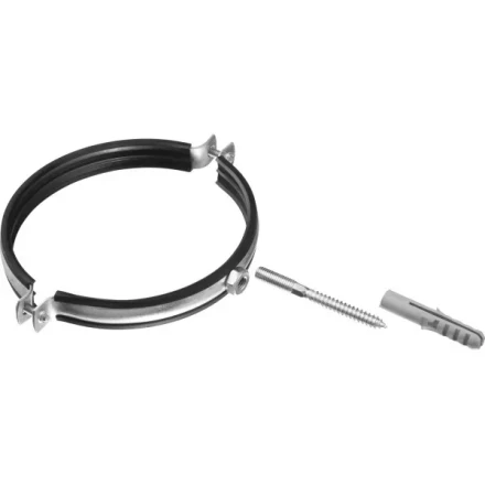 ЗУБР "МАСТЕР". Хомут трубный с гайкой, оцинкованный, в комплекте с сантехнической шпилькой и дюбелем, 6", 1шт 37866-159-166 купить в Уфе