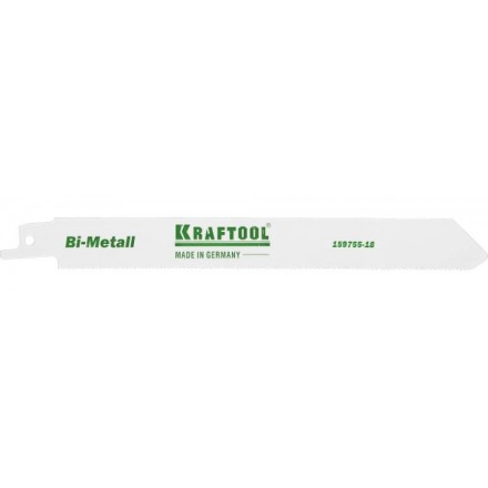Полотно KRAFTOOL &quot;INDUSTRIE QUALITAT&quot;, S1122EF, для эл/ножовки, Bi-Metall, по металлу, шаг 1,4мм, 180мм 159755-18 купить в Уфе