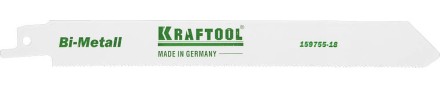 Полотно KRAFTOOL &quot;INDUSTRIE QUALITAT&quot;, S1122EF, для эл/ножовки, Bi-Metall, по металлу, шаг 1,4мм, 180мм 159755-18 купить в Уфе