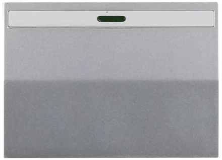 Выключатель СВЕТОЗАР &quot;ЭФФЕКТ&quot; проходн., с эффектом свечения, одноклав., без вставки и рамки, св.-серый метал., 10A/~250B SV-54438-SM купить в Уфе