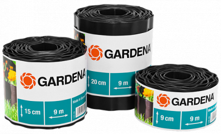 Бордюр черный 20 см , длина 9 м GARDENA купить в Уфе