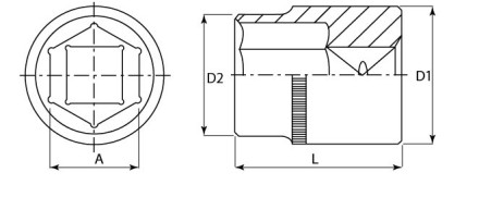 Головка торцевая 3/8&quot;DR  6 мм  S04H3106  Jonnesway 48009 купить в Уфе