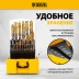 Набор сверл по металлу Denzel 723010, 1-13 мм, Р6М5К8-TiN, Golden Tip, 25 шт купить в Уфе