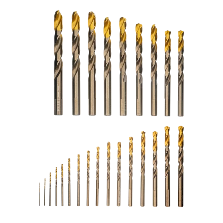 Набор сверл по металлу Denzel 723010, 1-13 мм, Р6М5К8-TiN, Golden Tip, 25 шт купить в Уфе